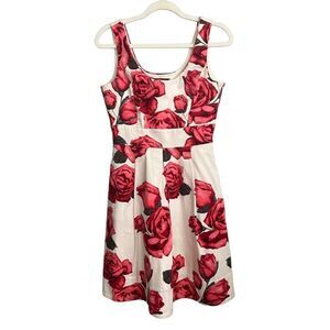 White House Black Market Women’s 4 floral sleeveless dress